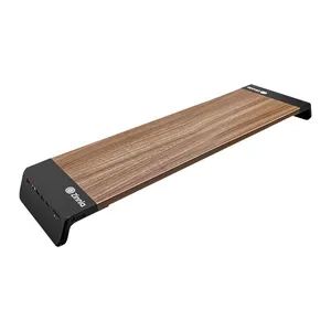 Suporte Para Monitor de Mesa Zinnia Lumna 100 VPro, Porta Conexoes, 650x200x60, Preto, ZNO-LMNA100PRO-BL01