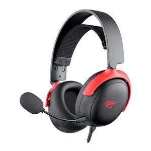 Headset Gamer Havit H2015F, Drivers 53mm, Preto e Vermelho, HVGMH-H2015F-BR