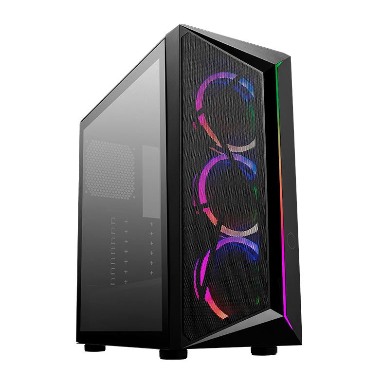 Gabinete Gamer Cooler Master CMP 510, RGB, Mid-Tower, Lateral de Vidro, Com 3 Fans, Preto, CP510-KGNN-S00