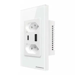 Tomada Inteligente Dupla USB-C Nova Digital, Wi-Fi, Branco, S2C-USB-C-WH