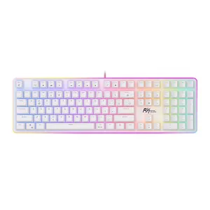 Teclado Mecanico Gamer Royal Kludge RK918, RGB, Switch Blue, Branco, RK918-WHIT-Q