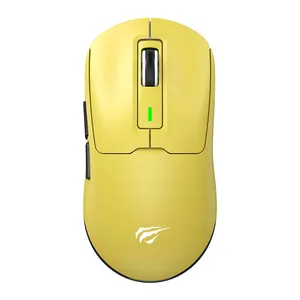 Mouse Gamer Havit MS969SE, 8000DPI, 6 Botoes, Wireless, Amarelo, HVMS-MS969SE-YB