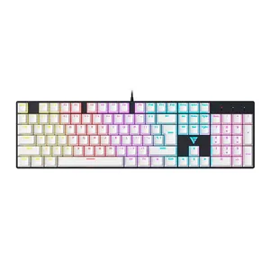 Teclado Mecanico Gamer Force One Avro, Rainbow, US, Switch Azul, Preto e Branco, FRC-AVRO-BL