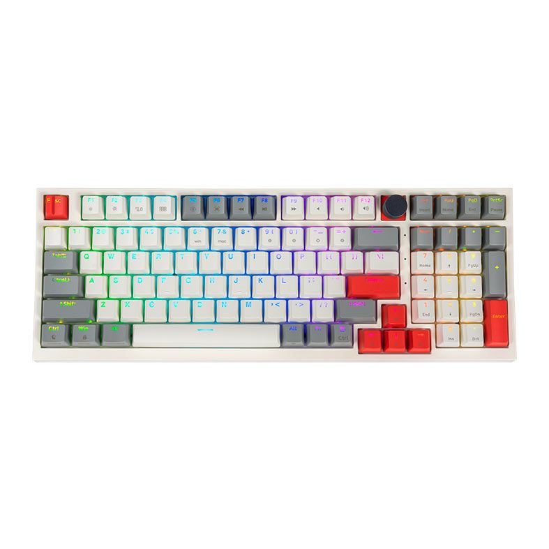 Teclado Mecanico Skyloong GK980 RGB Switch Optico Marrom