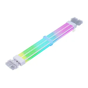Cabo Extensor PCIe Acegeek AC28, ARGB, 345mm, Branco, AG-AC28-WH
