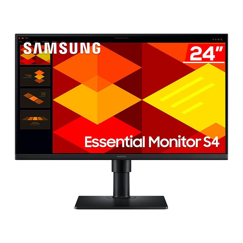 Monitor Gamer Samsung Essential S4, 24 Pol, IPS, FHD, 100Hz, HDMI/DP, LS24D400GALMZD