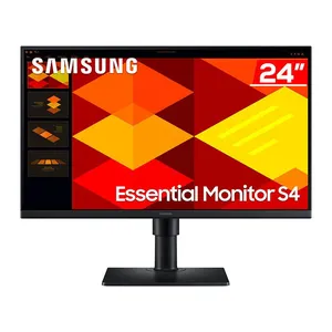 Monitor Gamer Samsung Essential S4, 24 Pol, IPS, FHD, 100Hz, HDMI/DP, LS24D400GALMZD