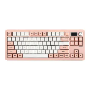 Teclado Mecanico Epomaker Shadow S, ARGB, Switch Flamingo, Pink White, SHADOWS-PW-FLG