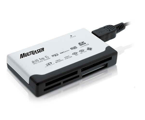 Leitor De Cartao Multi 2.0 Universal 480Mbps Branco/Preto, AC076