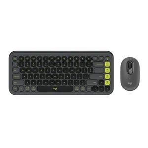 Kit Teclado e Mouse Logitech Pop Icon, 4000DPI, Bluetooth, Preto, 920-013056