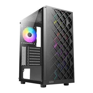 Gabinete Gamer AZZA Spectra, Lateral de Vidro, Com 1 Fan, Preto, CSAZ-280B