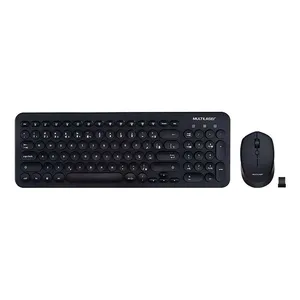 Kit Teclado e Mouse Multi Compacto Wireless Preto, TC231