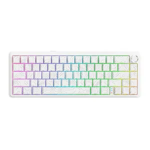 Teclado Mecanico Attack Shark X65Pro HE, RGB, 8K, Switch Magnetico Linear, Wireless, Branco, X65-PRO-HE-WHITE