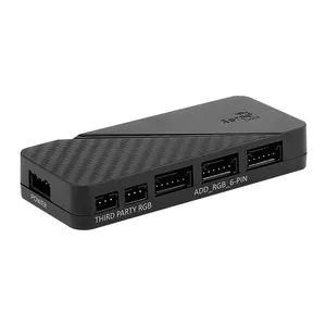 Hub PWM Aerocool H66F, 6 Portas 5v, Preto, H66F