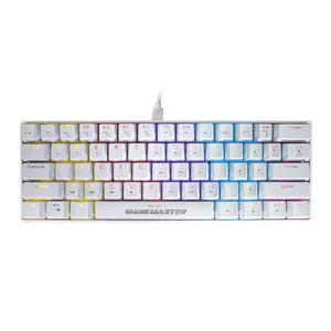 Teclado Mecanico K-Mex Spectra Fury KBL88, Rainbow, ABNT2, Switch Azul, Branco, KBW888U0002CB0X