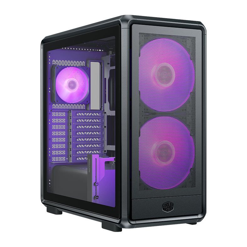 Gabinete Gamer Cooler Master Masterframe 600 Mesh, ARGB, Mid-Tower, Com 3 Fans, Preto, MF600M-KGNN-S01