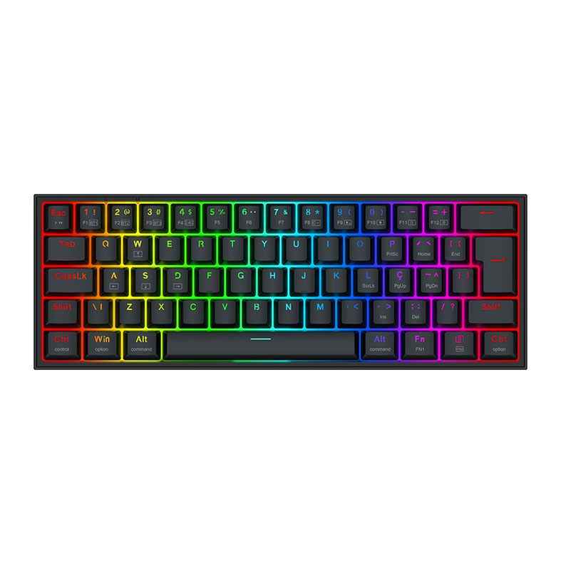 Teclado Mecanico Redragon Alcor, RGB, ABNT2, Switch RPC Linear, Tri-Mode, Preto, K717B-RGB-PRO
