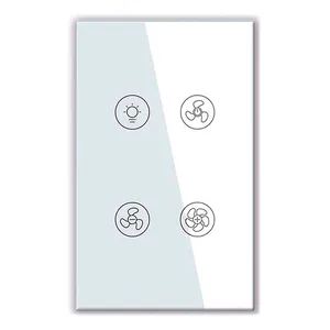 Interruptor Inteligente Para Ventilador Nova Digital, Wi-Fi, Branco, VLK-US-RF