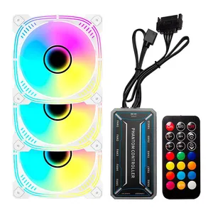 Kit Ventoinhas Acegeek Prime, ARGB, 3x120mm, Com Controladora, Branco, AG-PRIME3X1-WH