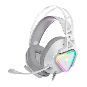 Headset Gamer Redragon Cadmus, RGB, Som Surround 7.1, Drivers 53mm, Branco, H370W-RGB