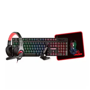 Combo Gamer Kross, Rainbow, ABNT2, 2400DPI, Mousepad Pequeno, KE-GK5150