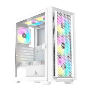 Gabinete Gamer Acegeek Tempest A370, Mid-Tower, Lateral de Vidro, Branco, AG-TEMPEST-A370-WH
