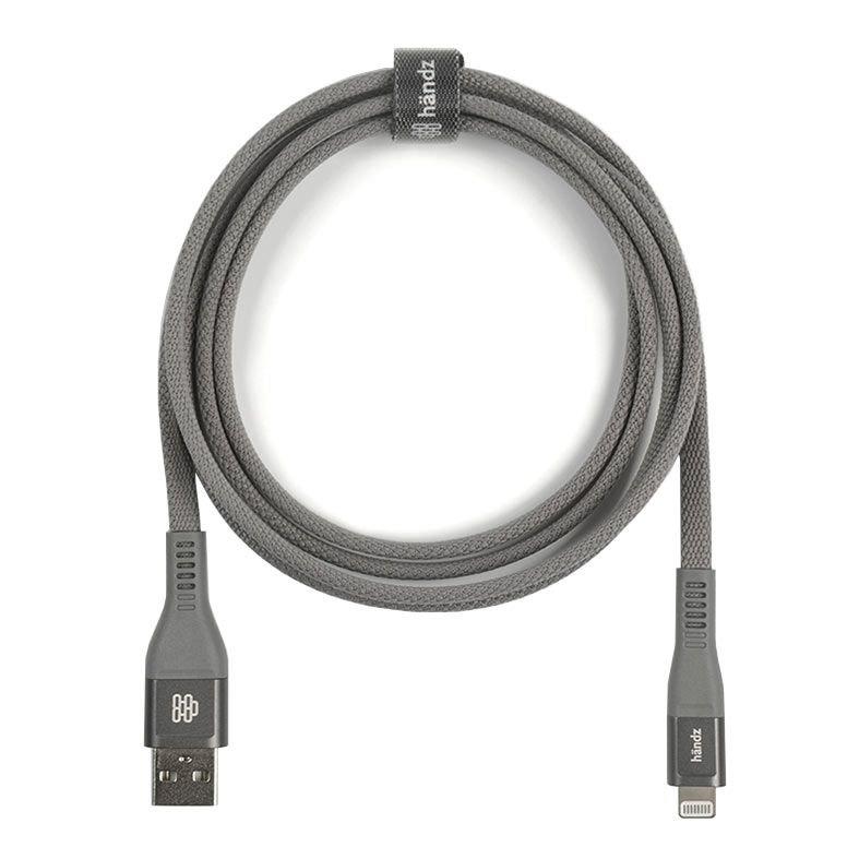 Cabo Lightning Para Micro-USB Handz, 1,5m, Nylon, Cinza, NC-L