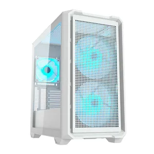 Gabinete Gamer Cougar MX600 Mini RGB, Mini-Tower, Lateral de Vidro, Com 3 Fans, Branco, 385GC90.0002