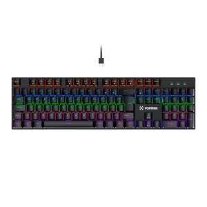 Teclado Mecanico Fortrek Gravity 100, Rainbow, Switch Outemu Vermelho, Preto, 84138