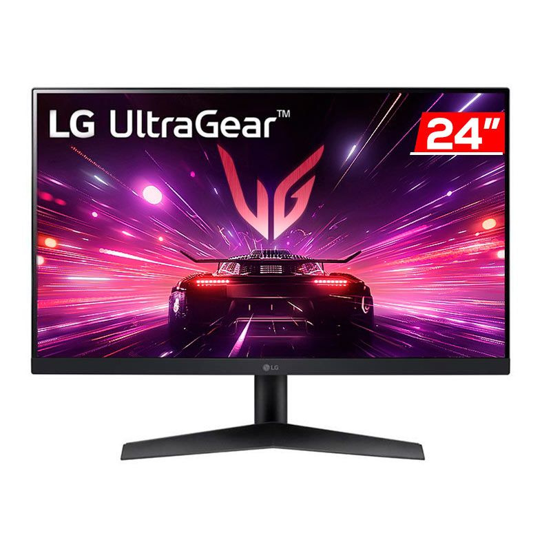 Monitor Gamer LG, 24 Pol, IPS, FHD, 1ms, 180Hz, FreeSync/G-Sync, HDMI/DP, 24GS60F-B.AWZM