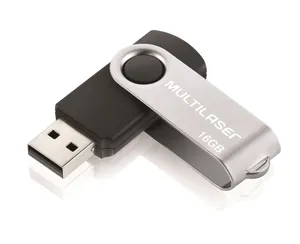 Pen Drive Multi 16Gb Twist Preto/Inox, PD588