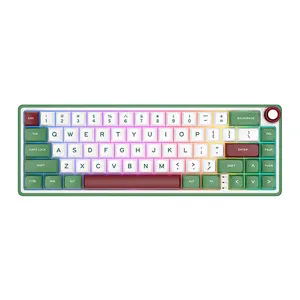 Teclado Mecanico Gamer Royal Kludge R65, RGB, Switch Chartreuse, Branco e Verde, RKR65-GS-XH