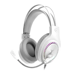Headset Gamer Foxxray Bal-E69, RGB, Drivers 50mm, Branco, FXR-BAL-E69-WH