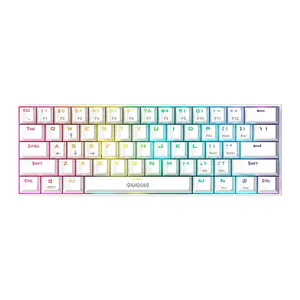 Teclado Mecanico Gamdias Hermes E3 Branco RGB Switch Marrom, HERMES E3 RGB(US/BROWN/WH)