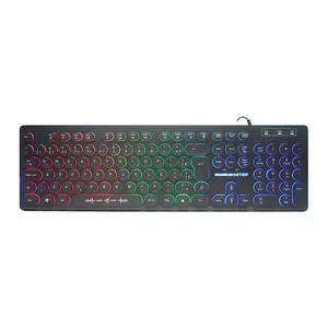 Teclado Gamer K-MEX Steampunk KM76, LED, ABNT2, Preto, KM7628U0001CB1X