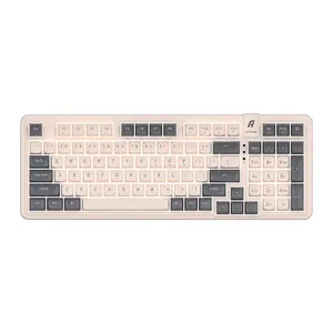 Teclado Mecanico A+ Plus Gasket Cetus, 98%, Led Branco, Switch Red Jerrzi, Bege, AK300