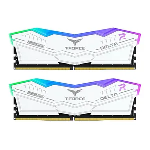 Memoria Team Group T-Force Delta, RGB, 64GB (2x32GB), DDR5, 5200MHz, C40, Branco, FF4D564G5200HC40CDC01
