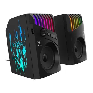 Caixa de Som Foxxray SPK-01, RGB, 2x5W RMS, Bluetooth, Preto, FXR-SPK-01-BK