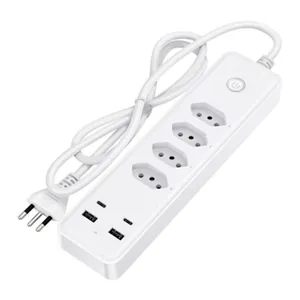 Filtro de Linha Avatto WPS16, 4 Tomadas, Bivolt, Wi-Fi, 2 USB + Tipo-C, 1.5m, Branco, WPS16