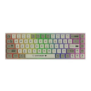 PRE VENDA - Teclado Mecanico Ajazz AK680, Rainbow, Switch Marrom, Cinza, AK680-GY