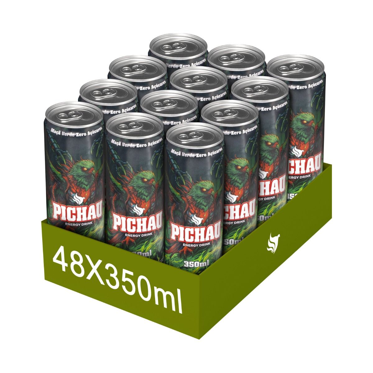 Pack Energetico Pichau Maca Verde Zero 350ml 48 unidades