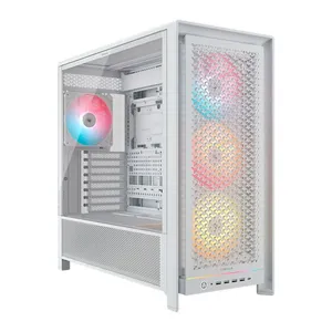 Gabinete Gamer Corsair Frame 5000D RS, ARGB, Mid-Tower, Lateral de Vidro, Com 4 Fans, Branco, CC-9011310-WW