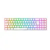 Teclado Mecanico Gamer Redragon Pollux, RGB, Switch Red, Branco, K628-RGB-W-PT-RED