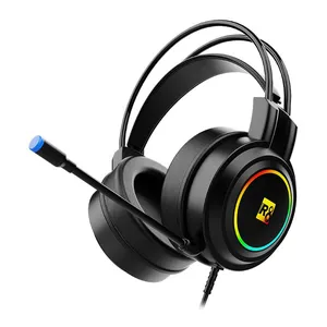 Headset Gamer R8 H03, Drivers 50mm, USB, Preto, R8-H03-RBW
