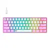 Teclado Mecanico Havit KB877L, RGB, Switch Vermelho, Rosa, HVKB-KB877L-PL-WH