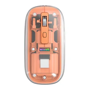 Mouse Marvo M810W, Rainbow, Wireless, 1600DPI, Laranja, M810W-OR