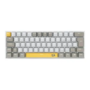 Teclado Mecanico Redragon Lakshmi Daylight, Led Branco, ABNT2, Switch Marrom, K606-YL-WT-GY