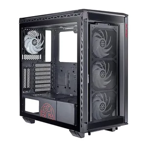 Gabinete Gamer XPG Battlecruiser, Mid-Tower, Lateral de Vidro, Com 4 Fans, ARGB, Preto, BATTLECRUISER-BKCWW