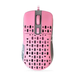 Mouse Gamer Darmoshark M1, RGB, 16000DPI, 6 Botoes, Rosa, 2-MG-M1-PK-WW