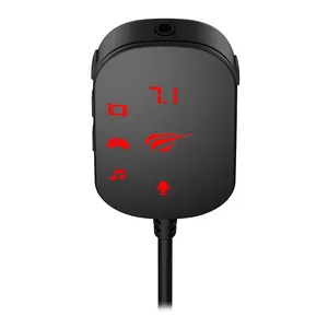 Placa de Som Havit BBH621, USB, 7.1 Surround, Preto, BBH621